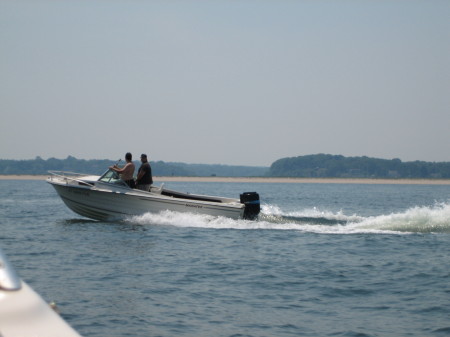fishing boat test run