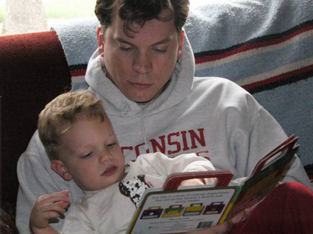 Cole & Dad reading