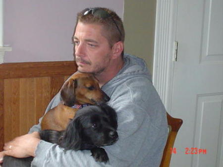 Chuck and our dogs