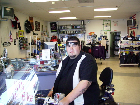 my younger son Chris. not doing much at my store