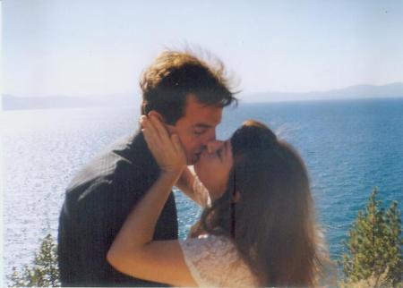 Dave & I, wedding kiss 6/21/97, Lake Tahoe.