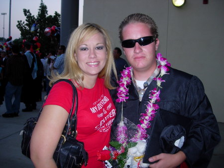 Son JJ at his High School Graduation 2005 with sister Breanna