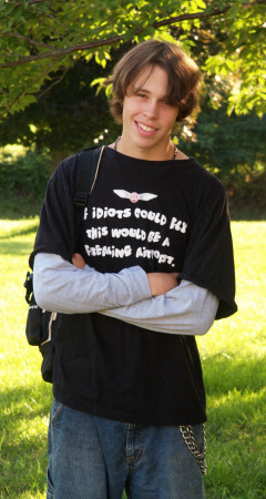 mike smiling first day of 10th grade