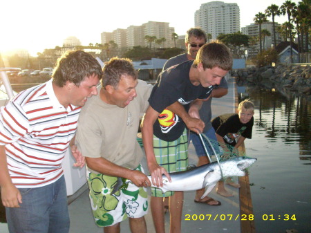 Caught baby shark near Longbeach dock-2007