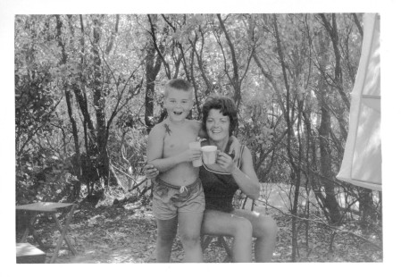 A few years ago w/mum on a camping trip