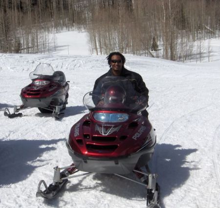 SNOWMOBILING IN THE ROCKIES