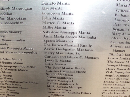 Mantani Name at Ellis Island