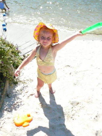 Faith playing on beach labor day 2008