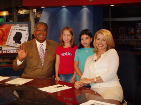 Taylor and her friend Tabitha with our friends at WBAL TV! (Summer 2006)