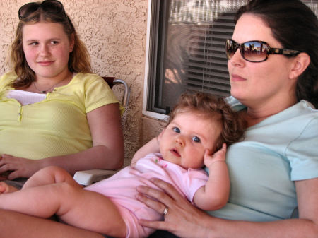 Neice Trista, Neice Ella, Sister-In-Law Amy (Chris's wife)