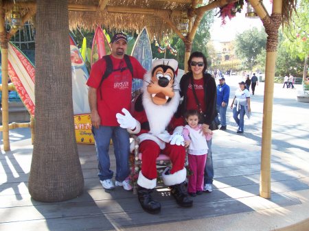 Hanging with Goofy at Disneyland