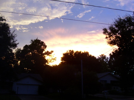 sunset from front yard