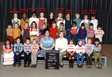 Miss Falcone's 1st Grade Class - 1972-'73