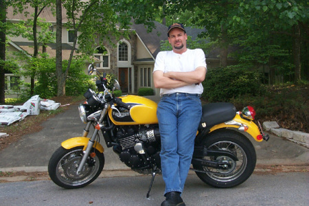 TomH with his bike in front of his home in Roswell