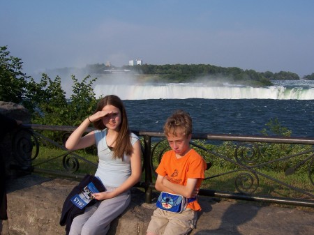 My kids at Niagara Falls