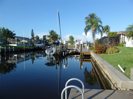 View Down Canal in Cape Coral