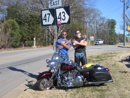 My buddy Stan and I goofing of on a ride