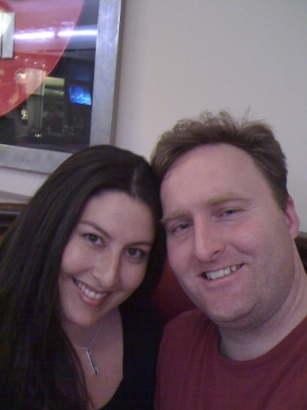 me and my honey...Jerry's deli, celebrating our year anniversary...=)