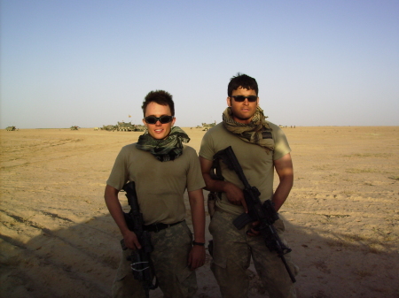 Andrew(my son) on left on patrol Afghanistan