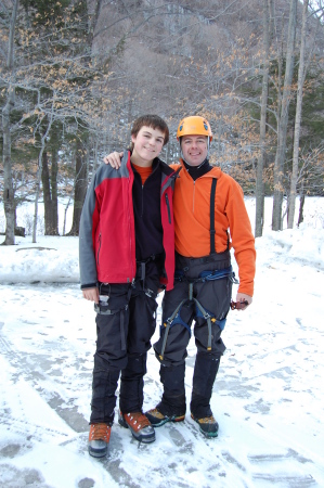 Ice Climbing with my son Tom
