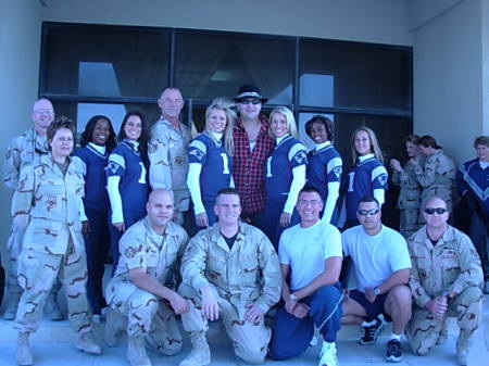 Me with John Popper and the Patriot Cheerleaders