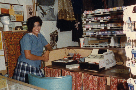 Working at Gretchen's August 1984