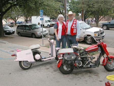 Don & Judy and Cushman Scooters