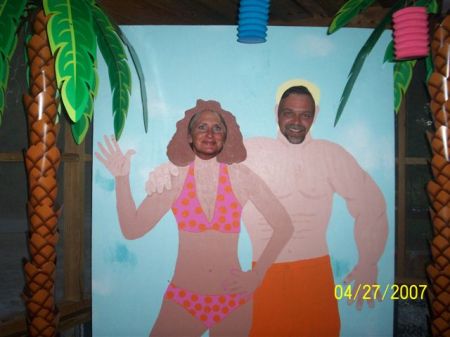 Luau Fun - me and Jeff!