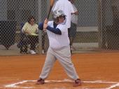 Joey playing baseball..