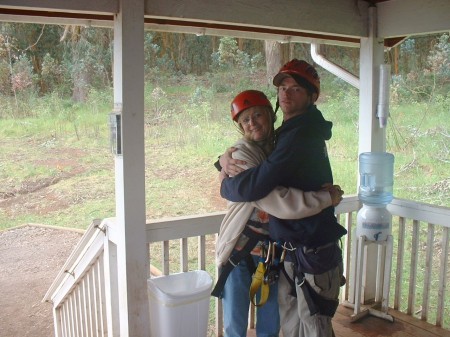 My guide and me on the zip line!