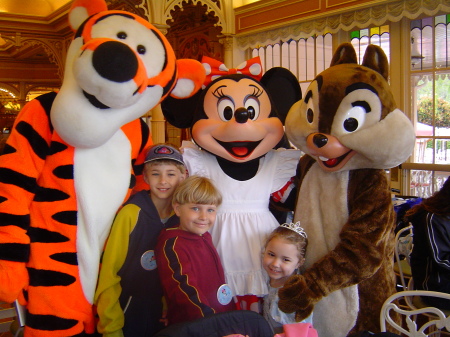 My kids at Disneyland