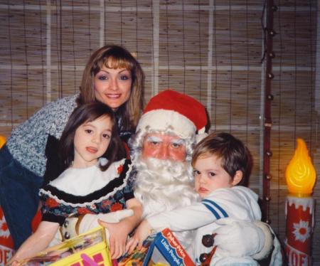 Me & my babies, with Santa - 1993