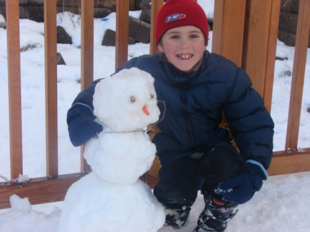 1st snow man of2008