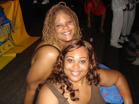 Me and Cuzin Debbie sweatin it out at Margaritaville Ocho Rios Jamaica