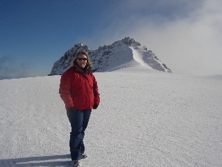 On a glacier in New Zealand