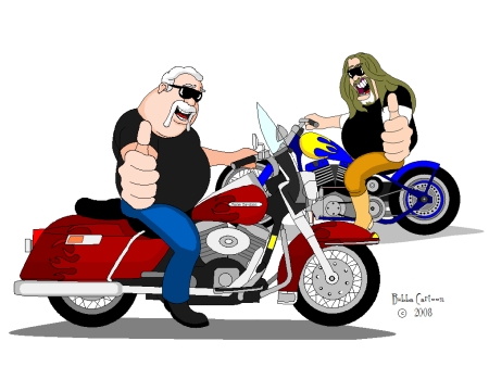 Cartoon of Me and my Buddy Big ED