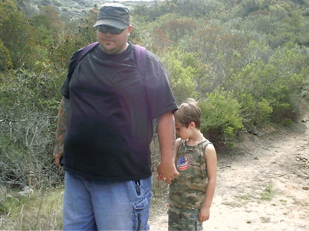 Me and my son on a hike in Laguna Canyon