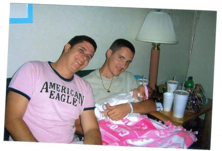 My two sons Clint and Wesley holding Trinity