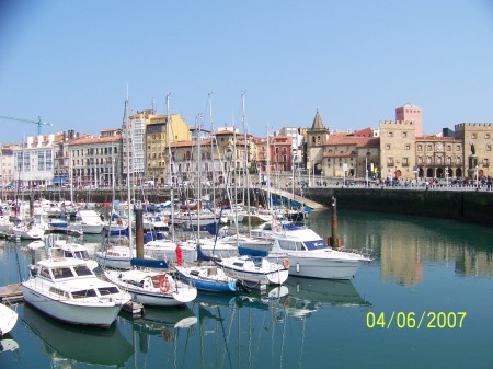 The marina in Gijon Asturias Spain