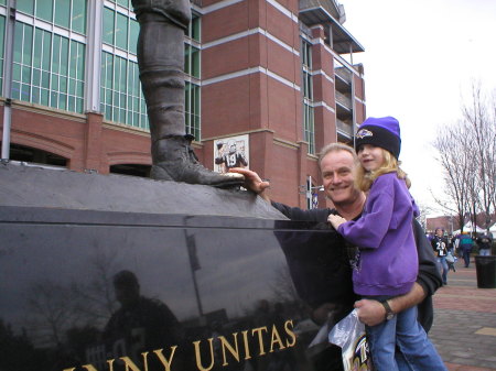 My daughter and I at a recent Ravens's game.