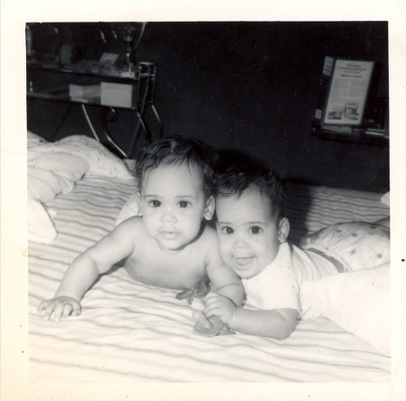 My twin Moca and I, 1971