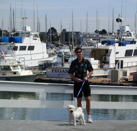 Boyfriend and dog in Point Loma (San Diego)