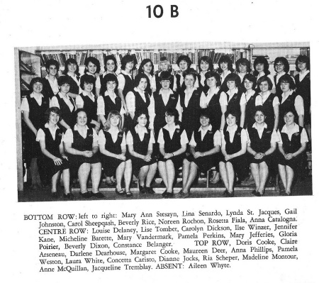 Grade 10B - Resurrection HighSchool 1965