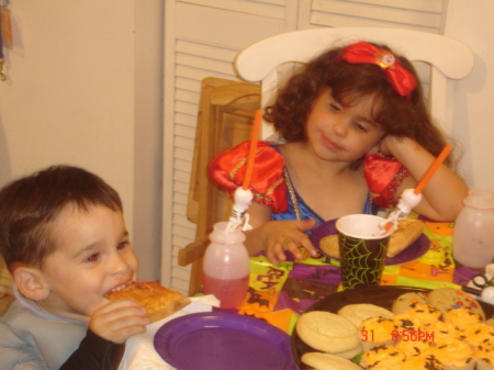 My halloween babies eating lots of sugar...