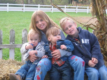 The boys with their favorite cousin Madison!
