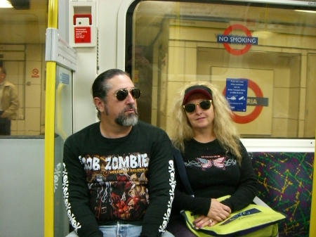 Howard and I on the Underground in  London