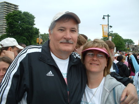 Paul & I getting ready for the Breast Cancer walk