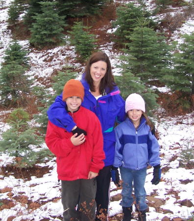 Xmas tree hunting - 2006 we had snow!