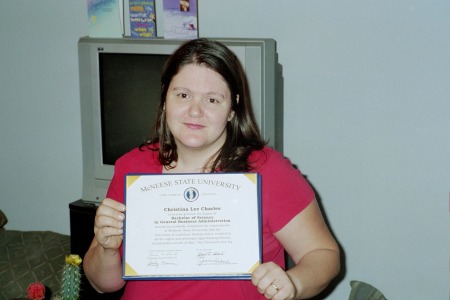 Eight months pregnent, but degree in hand