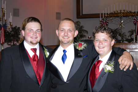 My three sons - James' wedding day